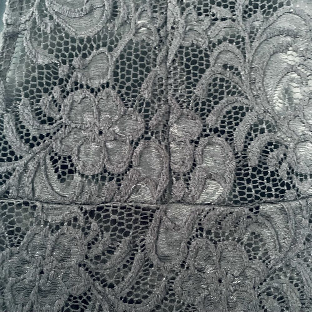 Ambiance Black Lace Overlay Midi Dress Size Small - Picture 10 of 15